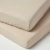 Natural Linen Cot Bed Fitted Sheets 70 X 140 Cm, Pack Of 2 -Best Homeware Store bl1725b 1