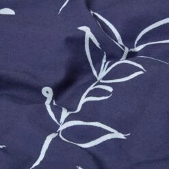 Blue Leaf Digitally Printed Cotton Duvet Cover Set -Best Homeware Store bl1734 3 6