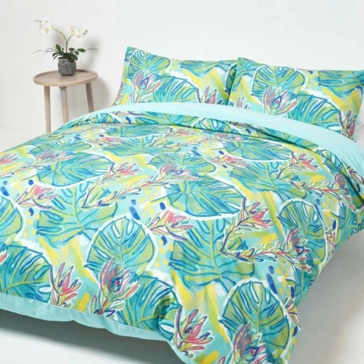 Lily Pad Digitally Printed Cotton Duvet Cover Set -Best Homeware Store bl1742 7 1