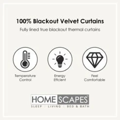 Thermal 100% Blackout Blue Velvet Curtains -Best Homeware Store blackout lining infographic 1 9