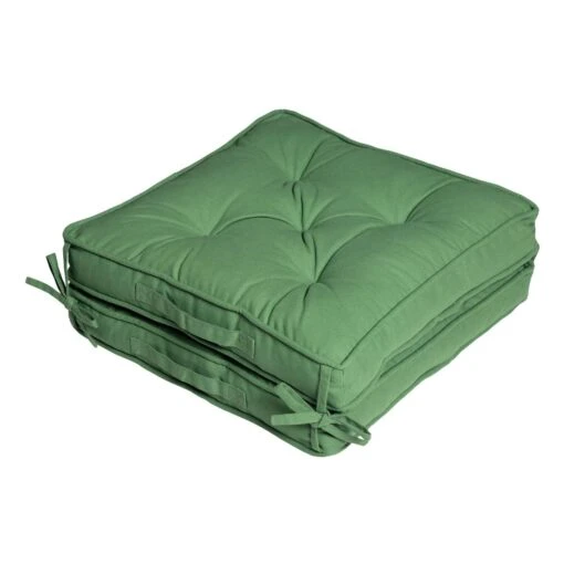 Forest Green Cotton Travel Support Booster Cushion -Best Homeware Store booster cushion travel forest green