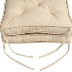 Taupe Beige Cotton Travel Back Support Booster Cushion -Best Homeware Store booster cushion travel taupe beige 2