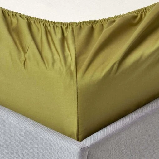 Olive Green Egyptian Cotton Fitted Sheet 1000 Thread Count -Best Homeware Store bt1490 02