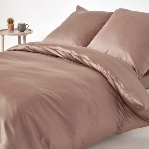 Brown European Size Organic Cotton Duvet Cover Set 400 TC -Best Homeware Store cnbl1332 02 3