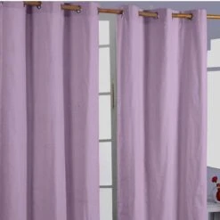 Best Homeware Store -Best Homeware Store cotton plain mauve ready made curtain pair