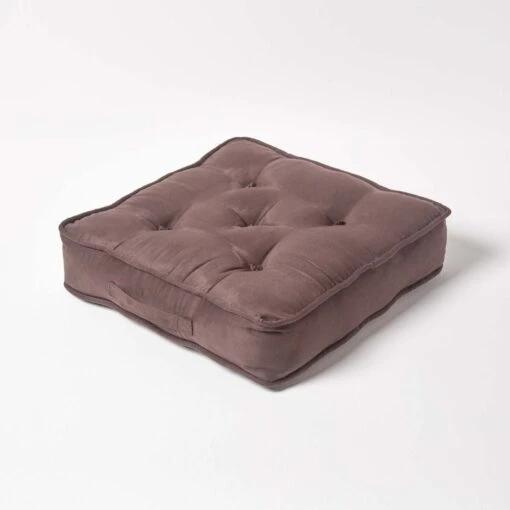 Chocolate Brown Faux Suede Armchair Booster Cushion -Best Homeware Store cu1111 02 1