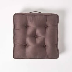 Chocolate Brown Faux Suede Armchair Booster Cushion -Best Homeware Store cu1111 03 1