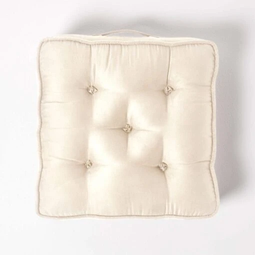 Cream Faux Suede Armchair Booster Cushion -Best Homeware Store cu1112 3