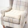 Cream Cotton Armchair Booster Cushion -Best Homeware Store cu1113 1 1