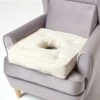 Cream Orthopaedic Cotton Armchair Booster Cushion -Best Homeware Store cu1117 1 1