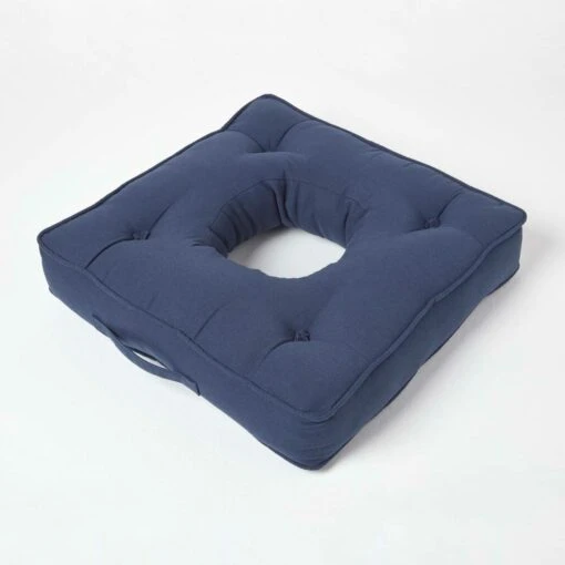 Navy Blue Orthopaedic Cotton Armchair Booster Cushion -Best Homeware Store cu1118 02