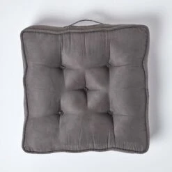 Taupe Grey Faux Suede Armchair Booster Cushion -Best Homeware Store cu1182 03 1