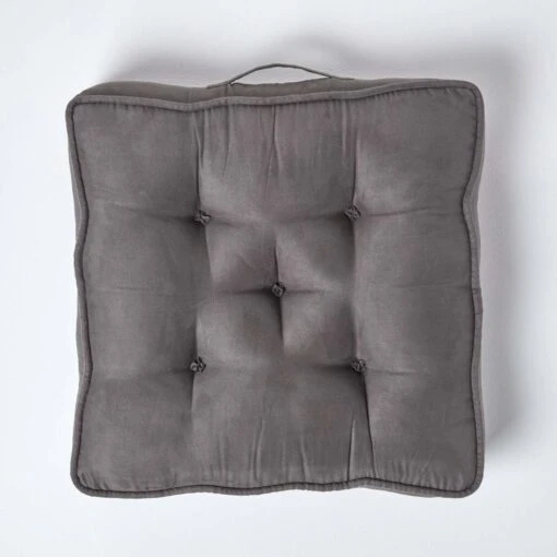 Taupe Grey Faux Suede Armchair Booster Cushion -Best Homeware Store cu1182 03 1