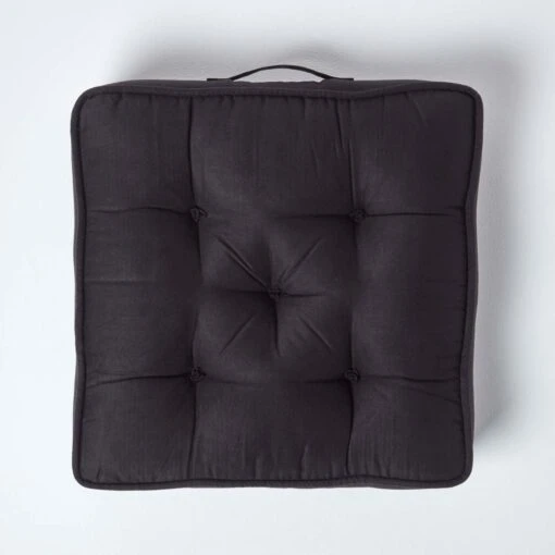 Black Faux Suede Armchair Booster Cushion -Best Homeware Store cu1183 03