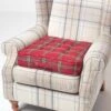 Edward Tartan Cotton Armchair Booster Cushion -Best Homeware Store cu1188 01