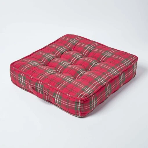 Edward Tartan Cotton Armchair Booster Cushion -Best Homeware Store cu1188 02