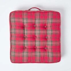 Edward Tartan Cotton Armchair Booster Cushion -Best Homeware Store cu1188 03