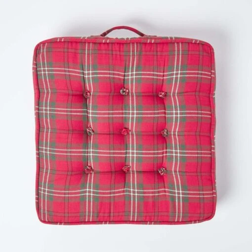 Edward Tartan Cotton Armchair Booster Cushion -Best Homeware Store cu1188 03