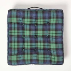 Black Watch Tartan Cotton Armchair Booster Cushion -Best Homeware Store cu1189 3