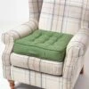 Forest Green Cotton Armchair Booster Cushion -Best Homeware Store cu1201 01