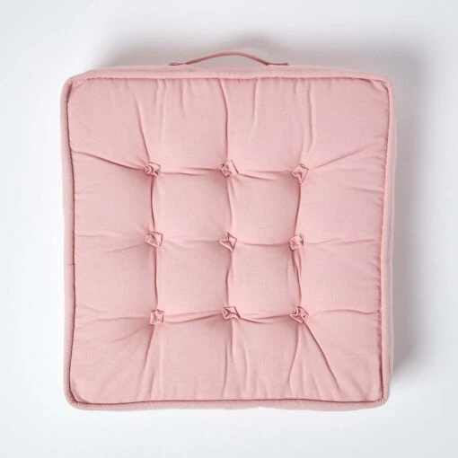 Pink Cotton Armchair Booster Cushion -Best Homeware Store cu1204 03