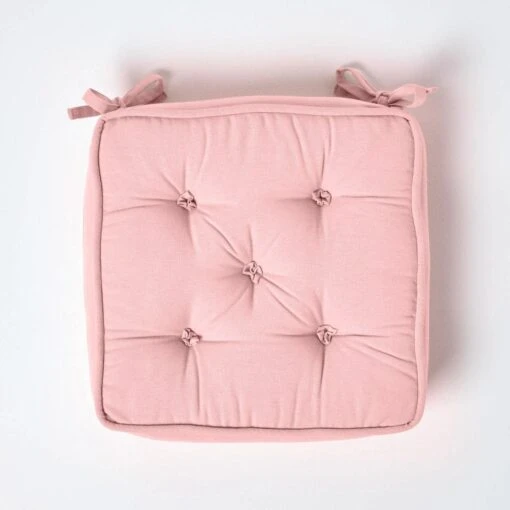 Pink Cotton Dining Booster Cushion -Best Homeware Store cu1208main 3