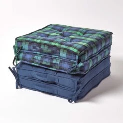 Navy Cotton Travel Support Booster Cushion -Best Homeware Store cu1209 09