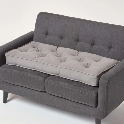 Charcoal Grey Cotton 2 Seater Booster Cushion -Best Homeware Store cu1214 01