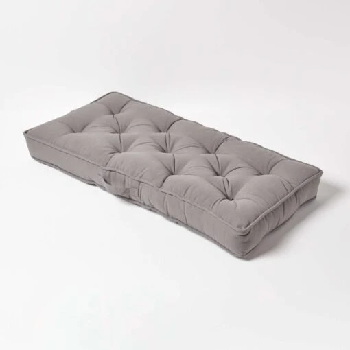 Charcoal Grey Cotton 2 Seater Booster Cushion -Best Homeware Store cu1214 02