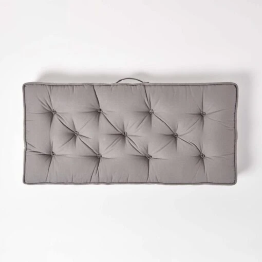 Charcoal Grey Cotton 2 Seater Booster Cushion -Best Homeware Store cu1214 03