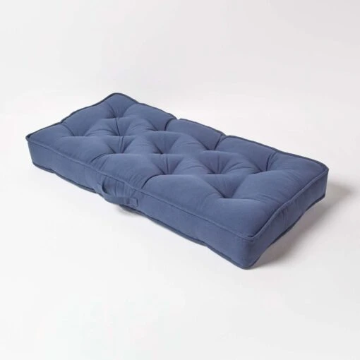 Navy Cotton 2 Seater Booster Cushion -Best Homeware Store cu1215 02