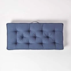 Navy Cotton 2 Seater Booster Cushion -Best Homeware Store cu1215 03