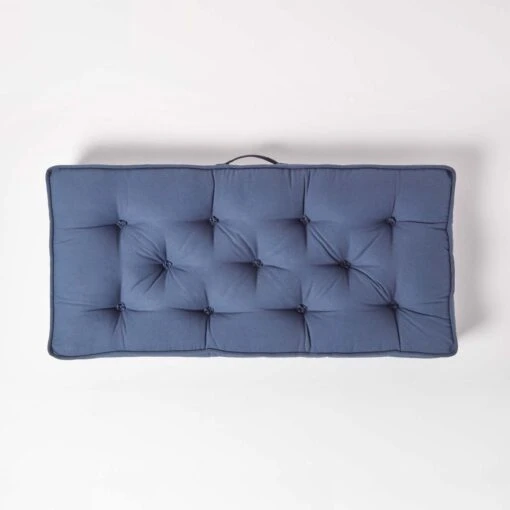 Navy Cotton 2 Seater Booster Cushion -Best Homeware Store cu1215 03