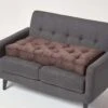 Chocolate Faux Suede 2 Seater Booster Cushion -Best Homeware Store cu1219 01