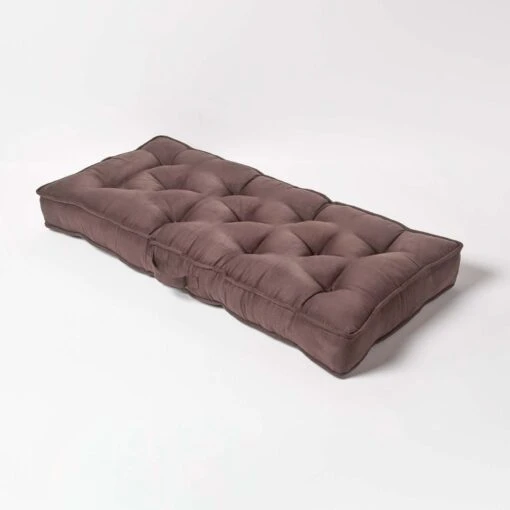 Chocolate Faux Suede 2 Seater Booster Cushion -Best Homeware Store cu1219 02