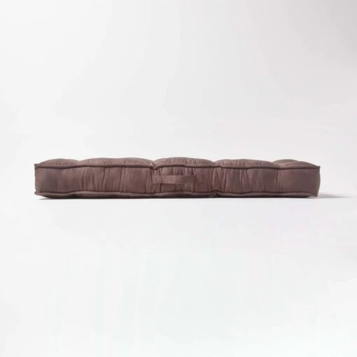 Chocolate Faux Suede 2 Seater Booster Cushion -Best Homeware Store cu1219 05