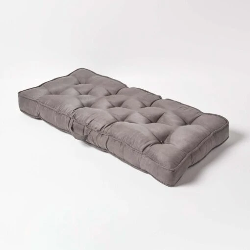 Grey Faux Suede 2 Seater Booster Cushion -Best Homeware Store cu1221 02