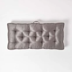 Grey Faux Suede 2 Seater Booster Cushion -Best Homeware Store cu1221 03