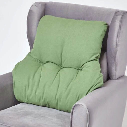 Forest Green Cotton Back Support Cushion -Best Homeware Store cu1225 01