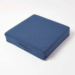 Navy Cotton Orthopaedic Foam Armchair Booster Cushion -Best Homeware Store cu1231a 3