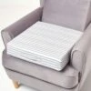 Grey Stripe Cotton Orthopaedic Foam Armchair Booster Cushion -Best Homeware Store cu1231d 1