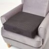 Black Suede Orthopaedic Foam Armchair Booster Cushion -Best Homeware Store cu1231e 1