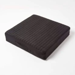 Black Suede Orthopaedic Foam Armchair Booster Cushion -Best Homeware Store cu1231e 3