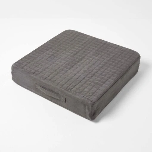 Grey Suede Orthopaedic Foam Armchair Booster Cushion -Best Homeware Store cu1231g 3