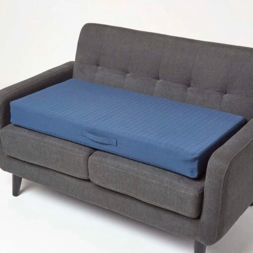 Navy Cotton Orthopaedic Foam 2 Seater Booster Cushion -Best Homeware Store cu1232a 1