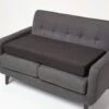 Black Suede Orthopaedic Foam 2 Seater Booster Cushion -Best Homeware Store cu1232e 1