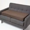 Brown Suede Orthopaedic Foam 2 Seater Booster Cushion -Best Homeware Store cu1232f 1