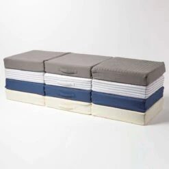 Navy Cotton Orthopaedic Foam 3 Seater Booster Cushion -Best Homeware Store cu1233a 6