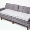 Grey Stripe Cotton Orthopaedic Foam 3 Seater Booster Cushion -Best Homeware Store cu1233d 1