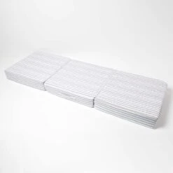 Grey Stripe Cotton Orthopaedic Foam 3 Seater Booster Cushion -Best Homeware Store cu1233d 3